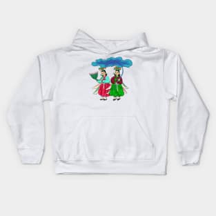 Minhwa: Taoist Fairy Sisters B-4 Type Kids Hoodie